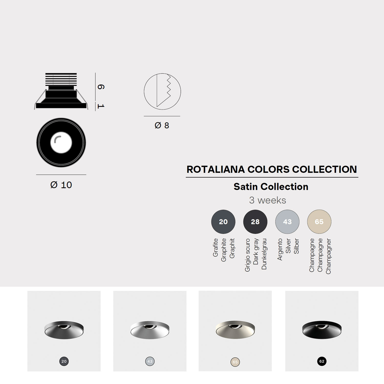 EYE R3 recessed spotlight by Rotaliana