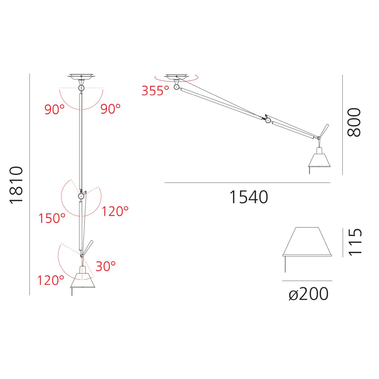 Hängeleuchte TOLOMEO DECENTRATA von Artemide
