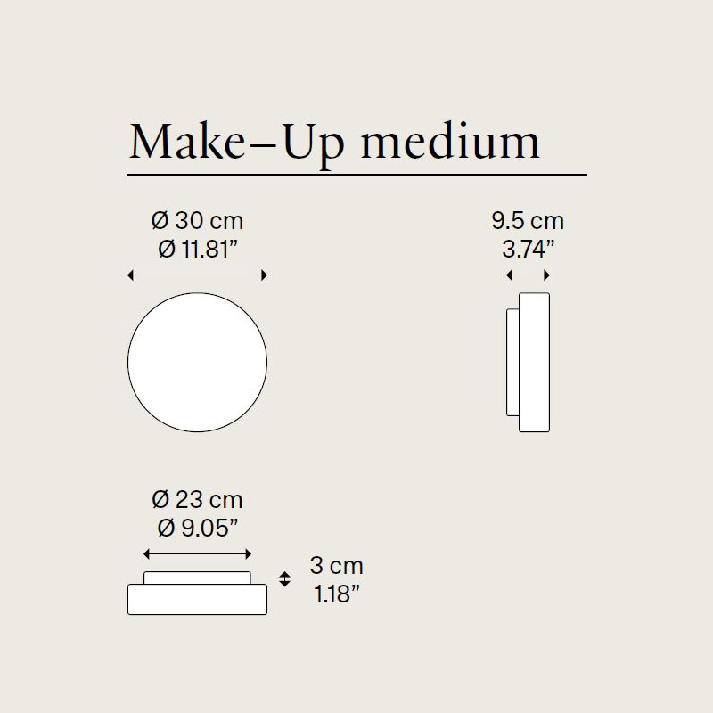 Make-Up Medium LED light by Lodes