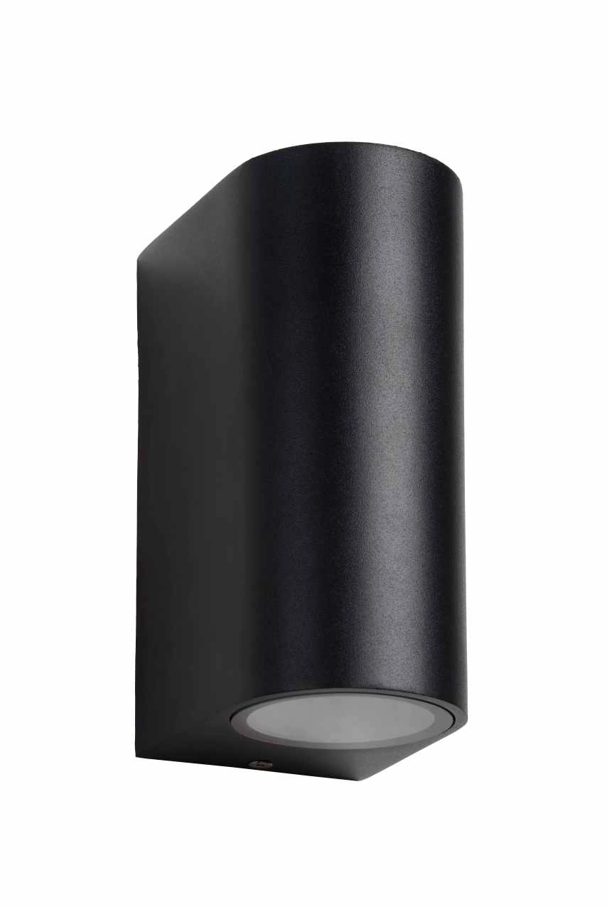 LU 22861/10/30 Lucide ZORA-LED - Wall spotlight Outdoor - LED Dim. - GU10 - 2x5W 3000K - IP44 - Blac