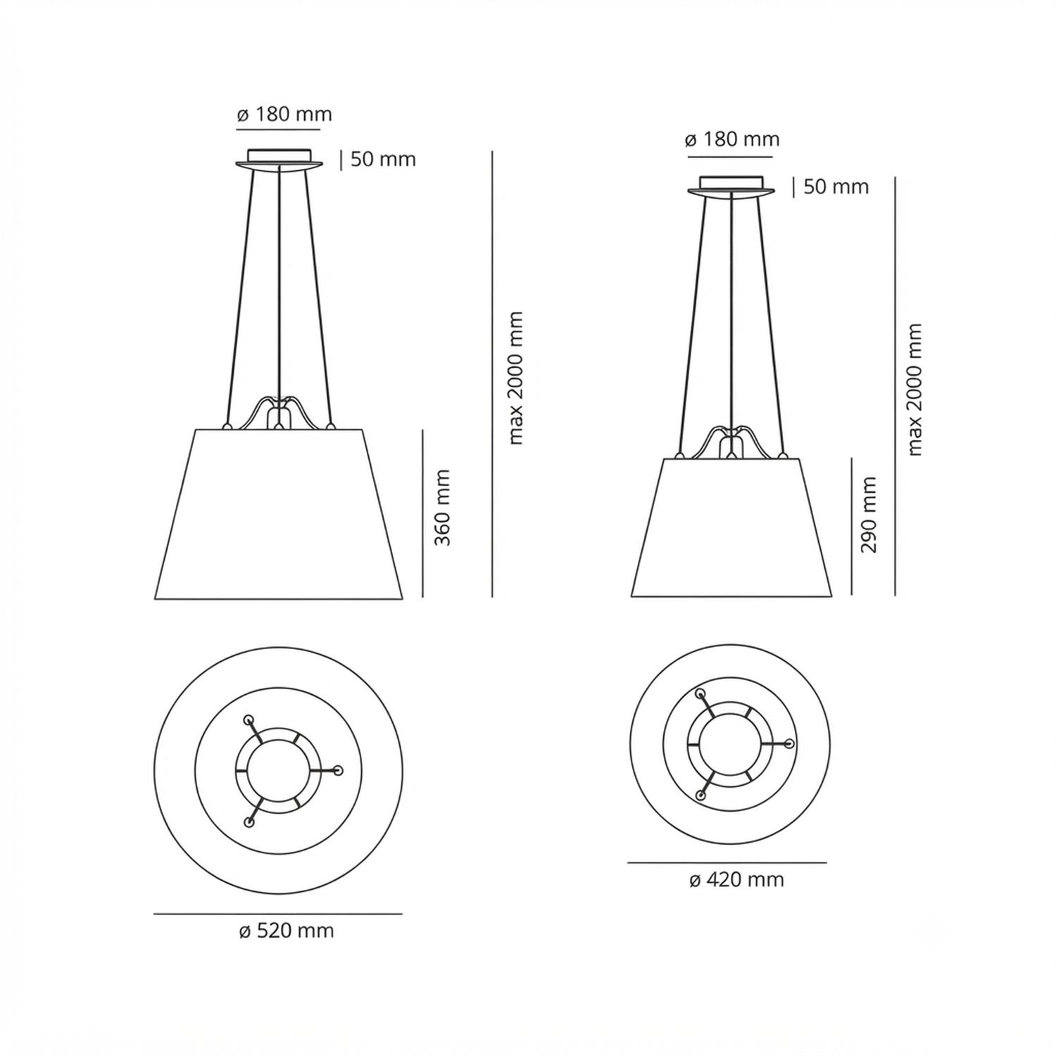 Hängelampe TOLOMEO MEGA SUSPENSION von Artemide