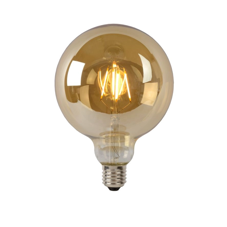 LU 49070/08/62 Lucide G125 - Filament bulb - Ø 12,5 cm - LED Dim. - E27 - 1x8W 2700K - Amber