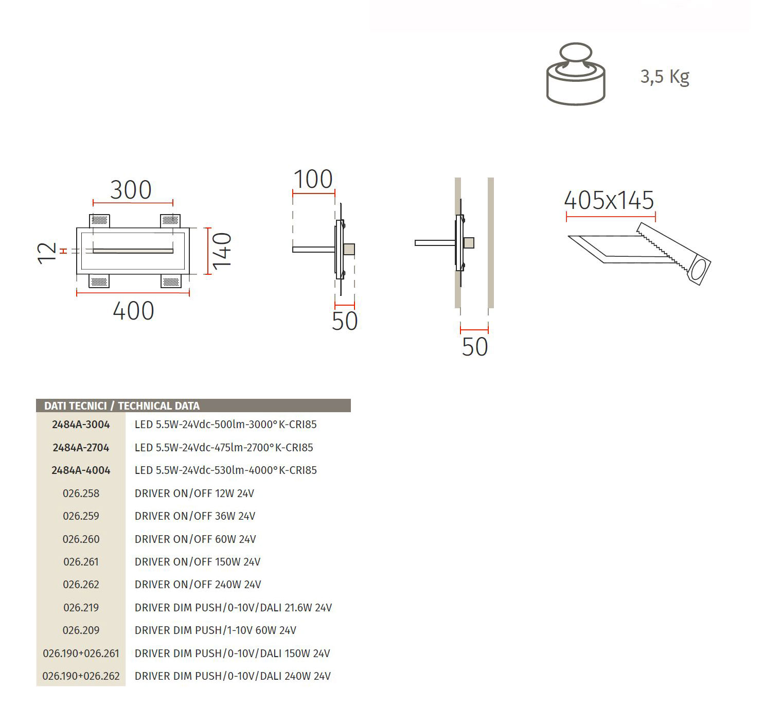 2484A Einbauleuchte CRISTALY® von 9010
