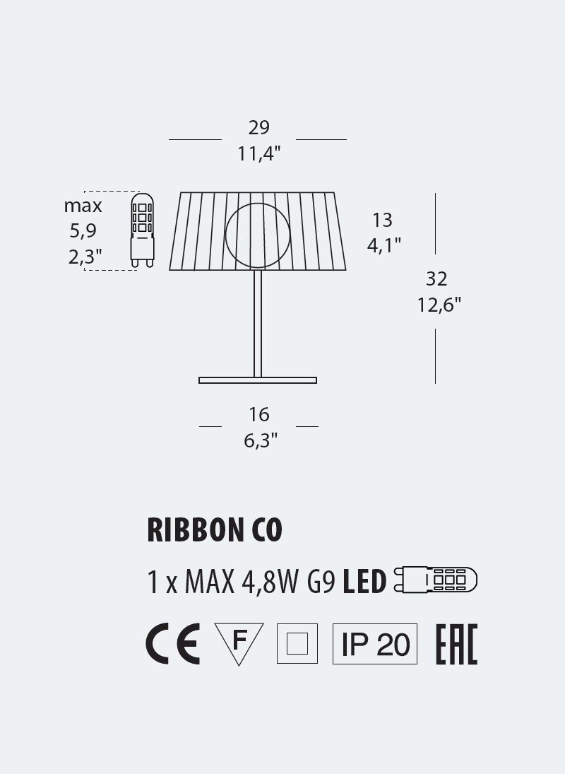 Ribbon Tischlampe von Morosini