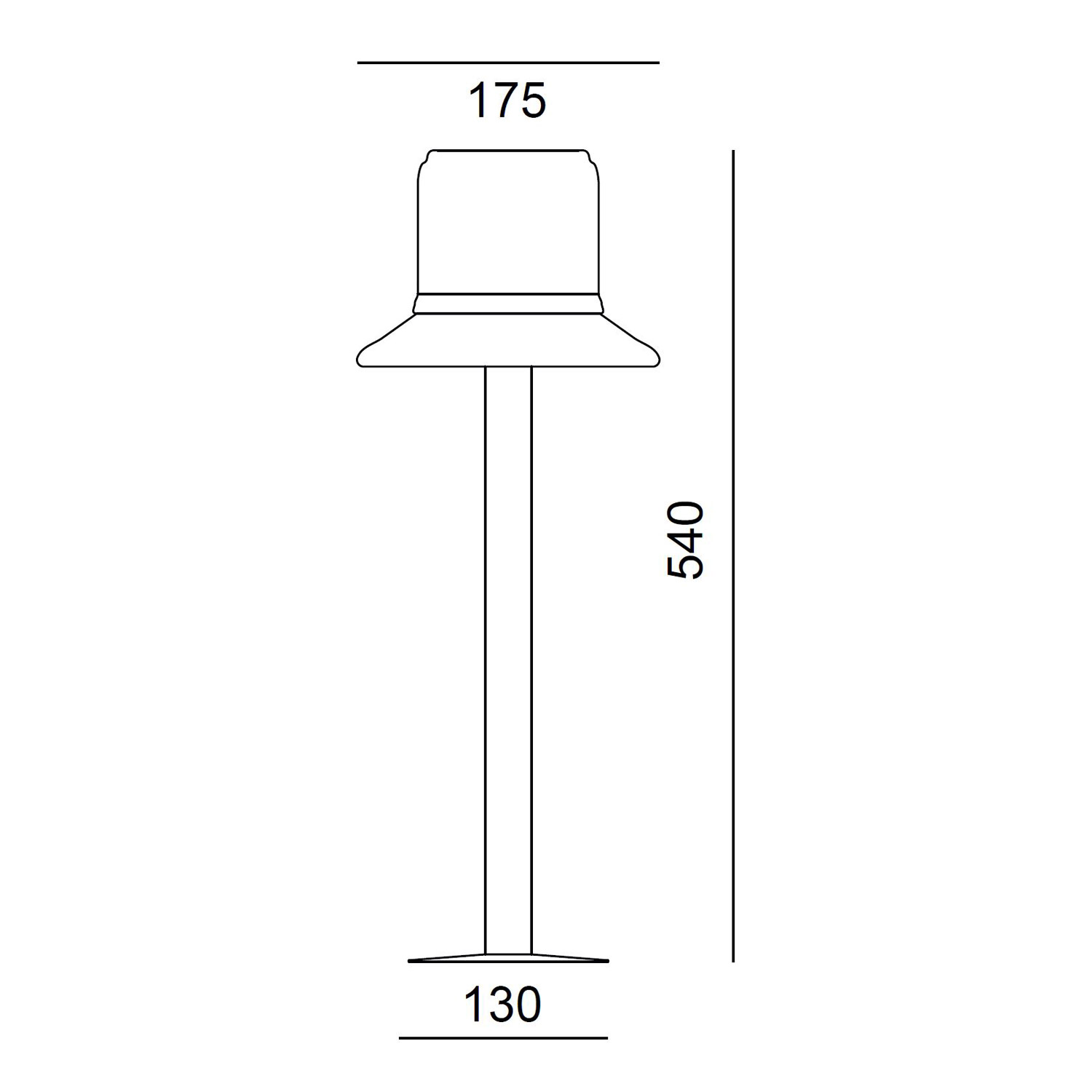 937 Novecento Pollerlampe von Toscot