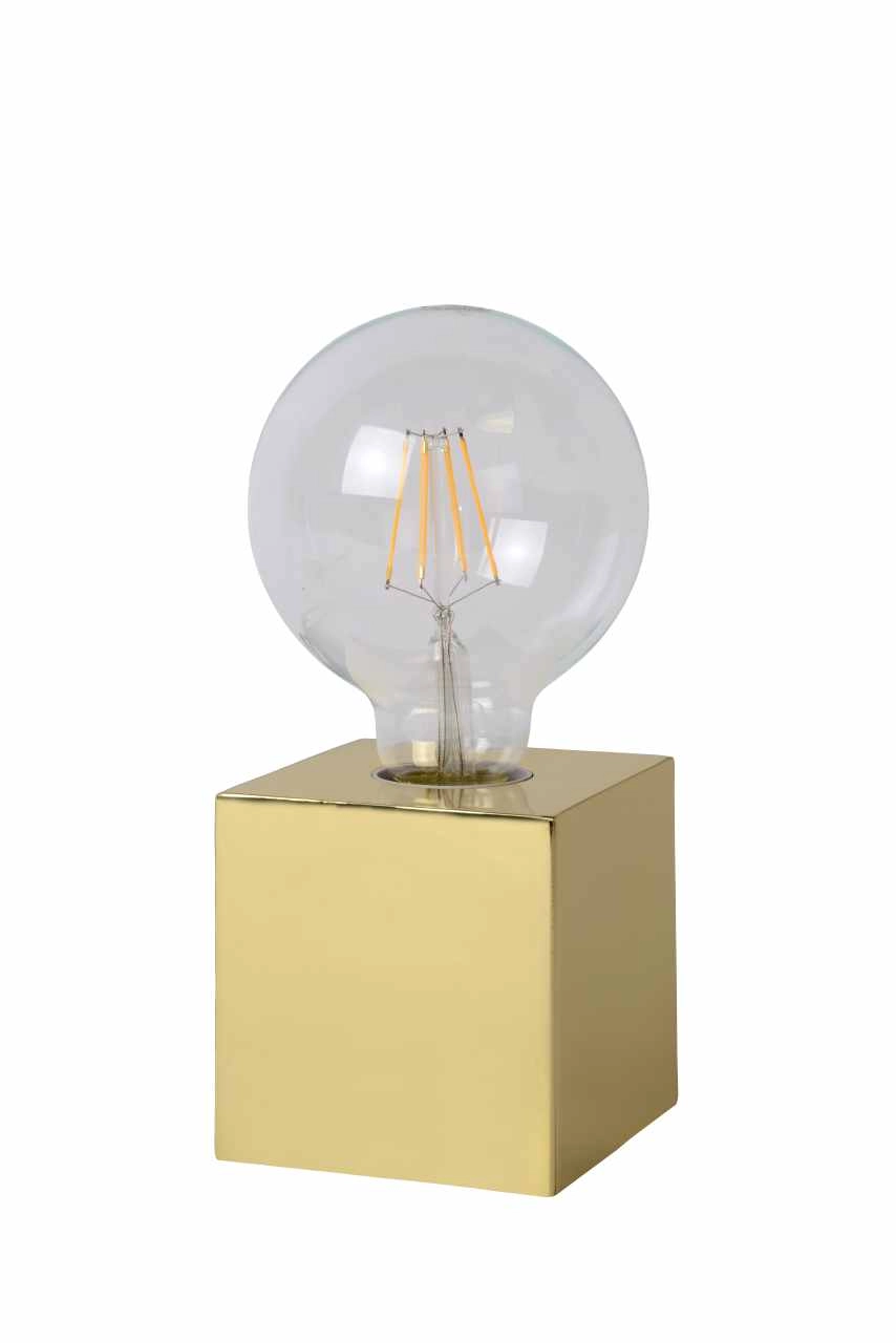 LU 20500/05/01 Lucide CUBICO - Table lamp - Ø 9,5 cm - LED - E27 - 1x5W 2700K - Gold