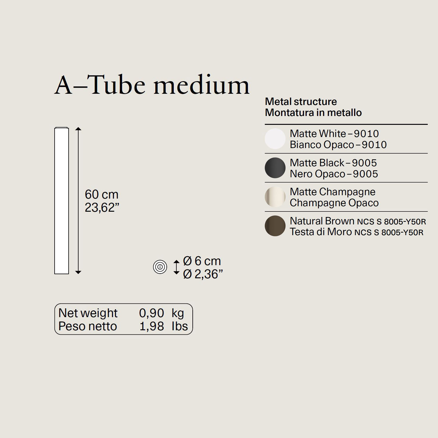 A-Tube Medium Zylinder Strahler von Lodes