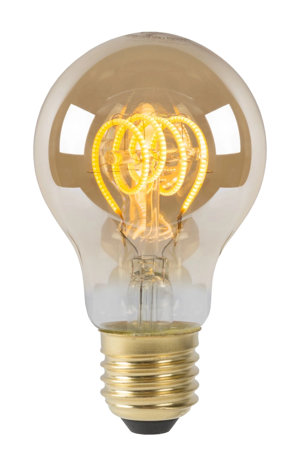 LU 49042/05/62 Lucide A60 - Filament bulb - Ø 6 cm - LED Dim. - E27 - 1x5W 2200K - Amber