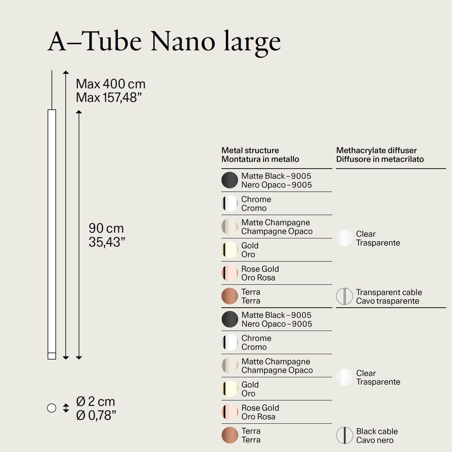 A-Tube Nano Large LED Leuchte von Lodes