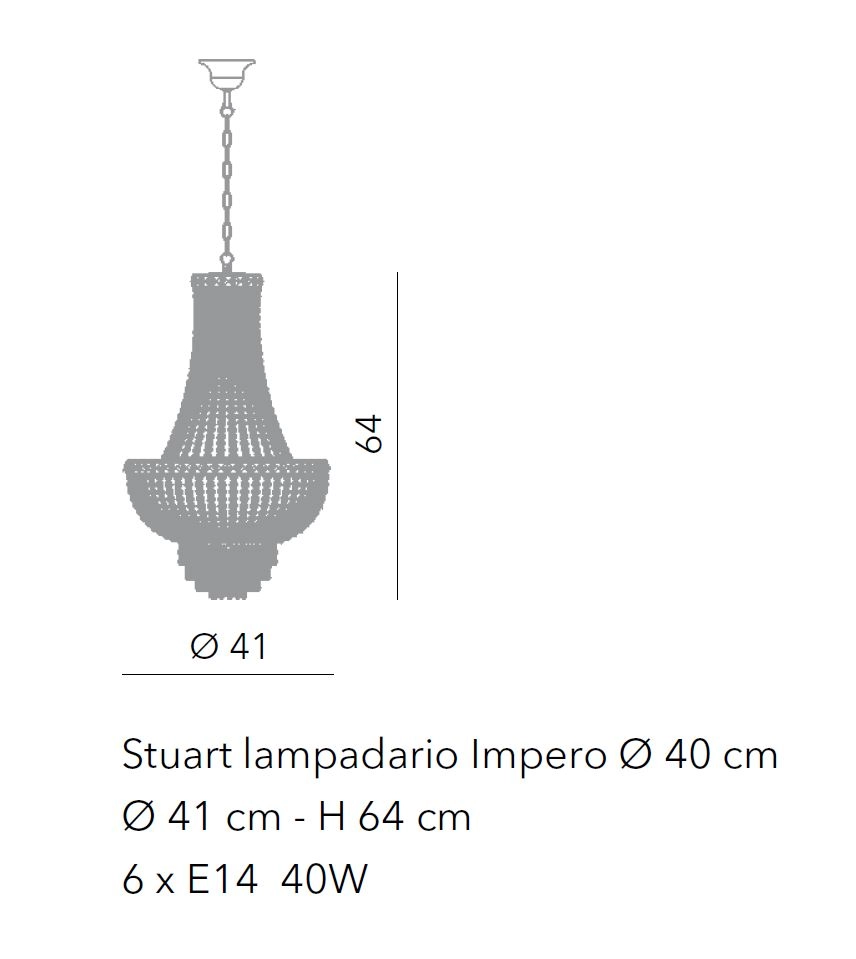 Kristalluster Stuart Impero von Venice Lighting Design