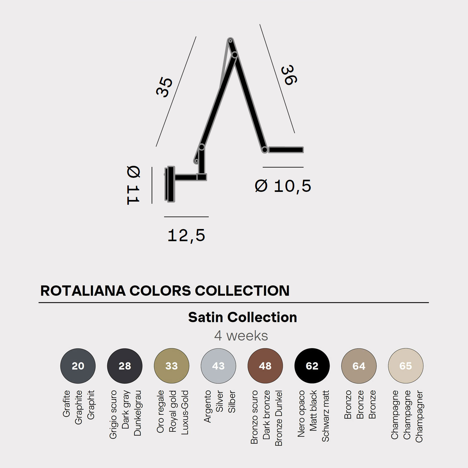String W2 Mini Wandlampe von Rotaliana