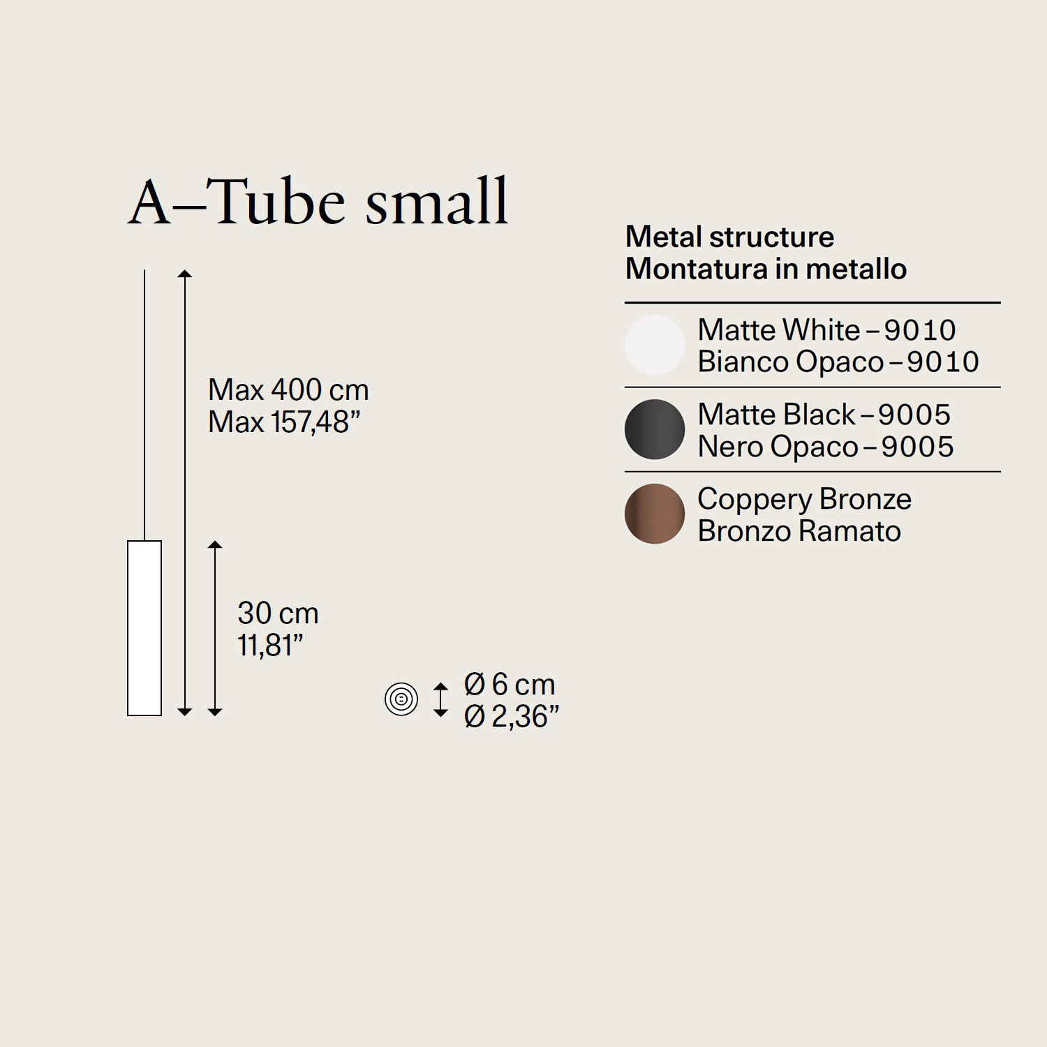 A-Tube Small sospensione di Lodes