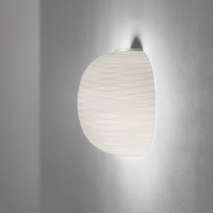 Wandlampe aus mundgeblasenem Glas Gem Semi von Foscarini