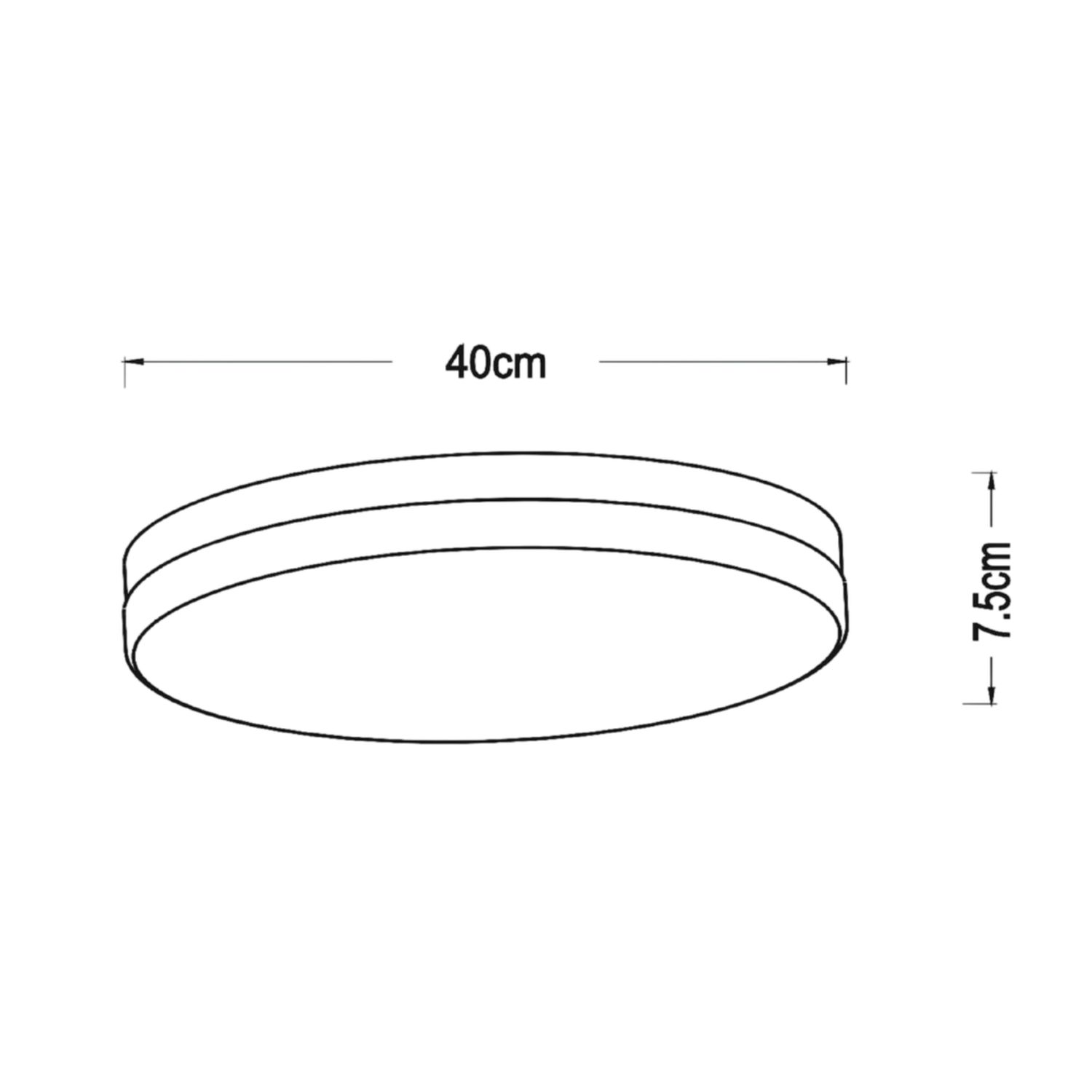 LU 79111/40/30 Lucide BISKIT - Flush ceiling light Bathroom - Ø 40 cm - LED - 1x36W 2700K - IP44 - B