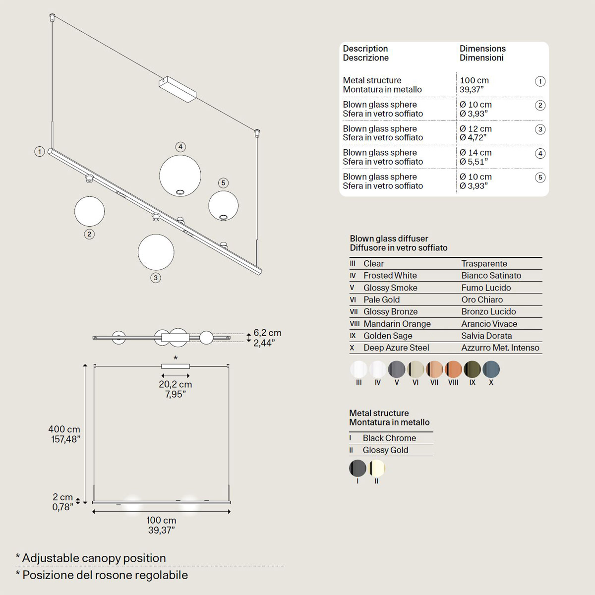 Random Stick short Pendellampe von Lodes