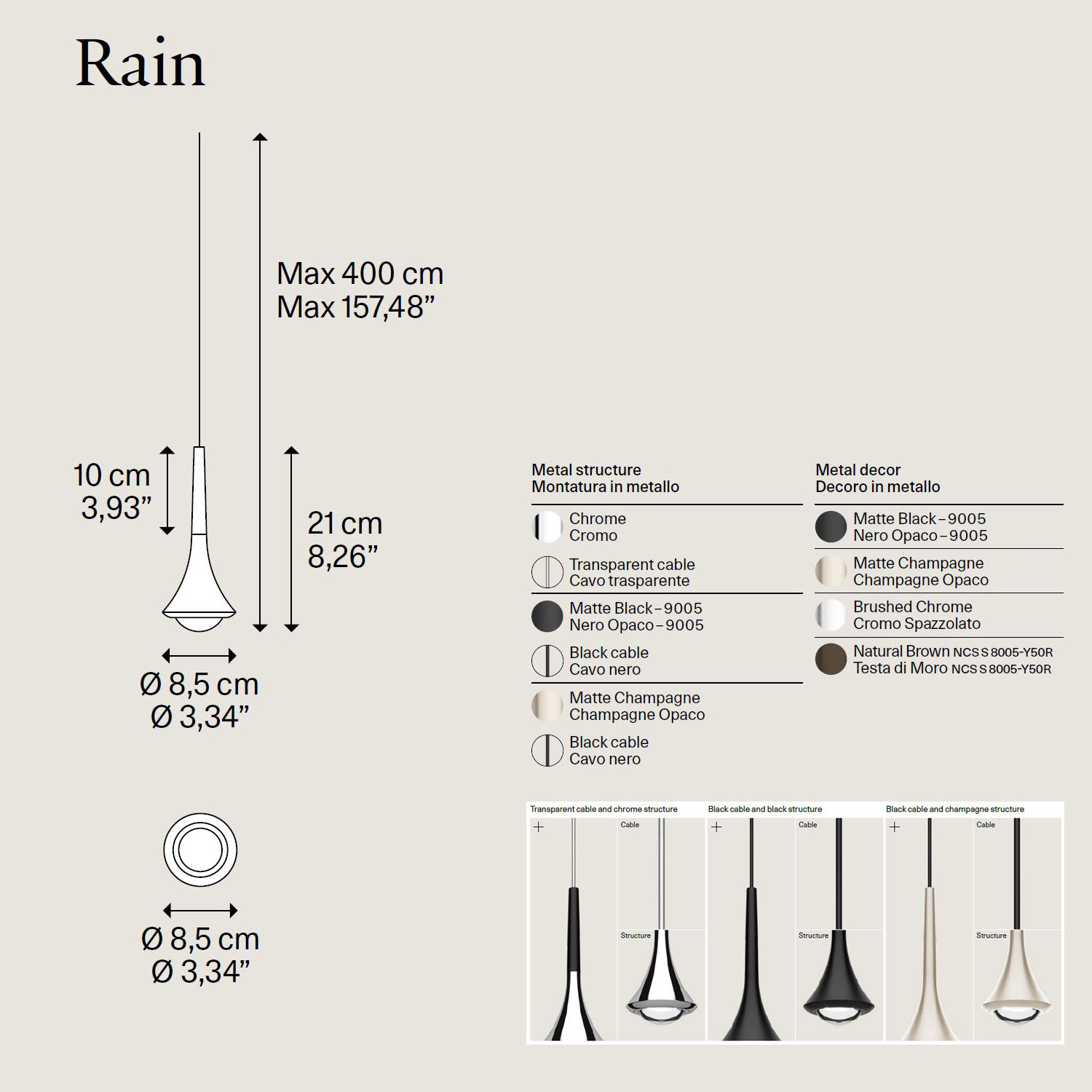 Rain LED Pendelleuchte von Lodes