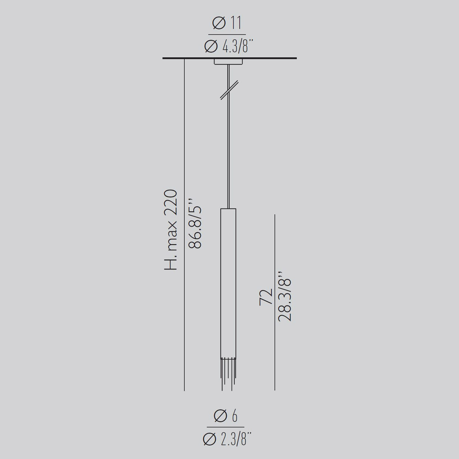 Eclisse Tube Hängelampe von Light4