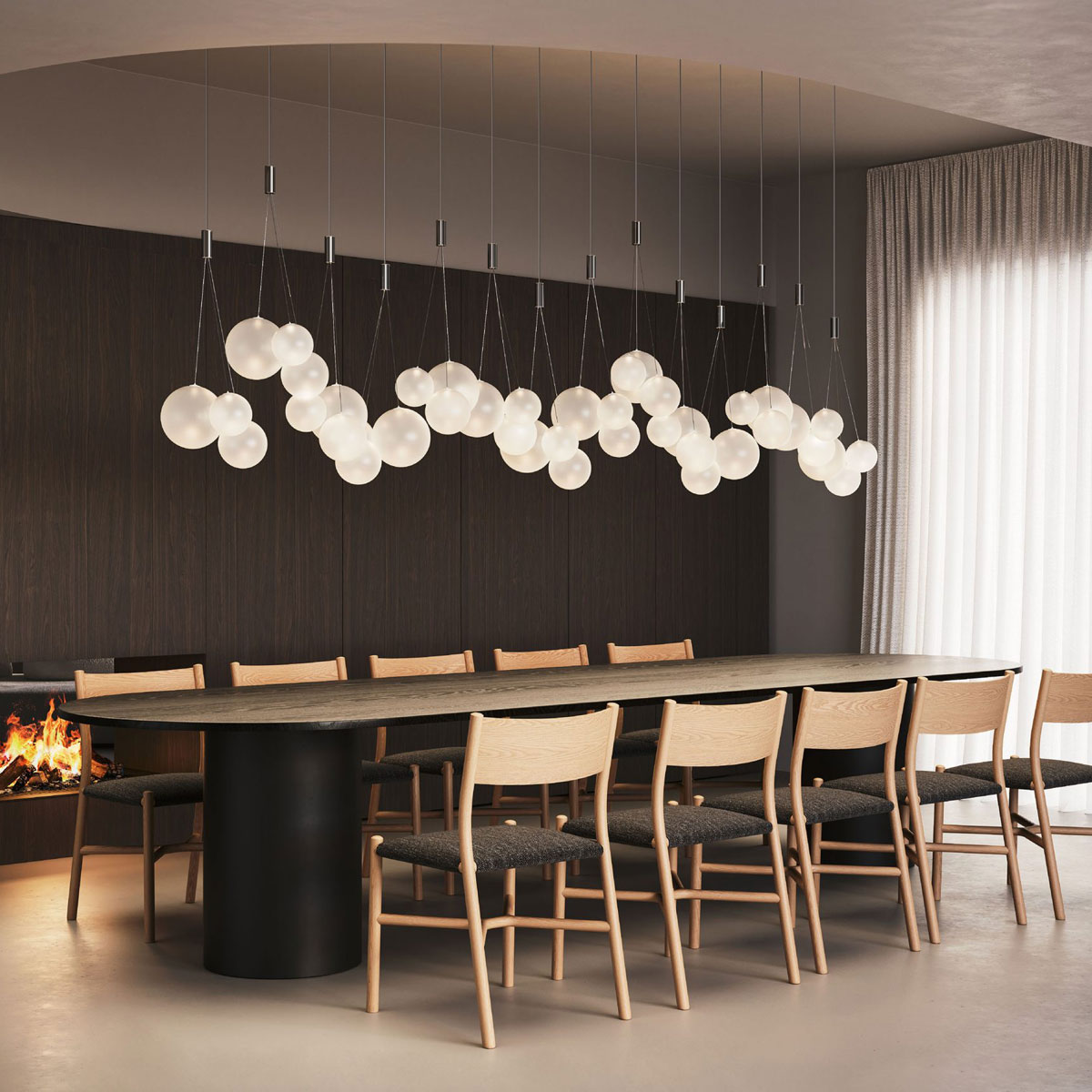 Random Pendellampe aus Glas von Lodes