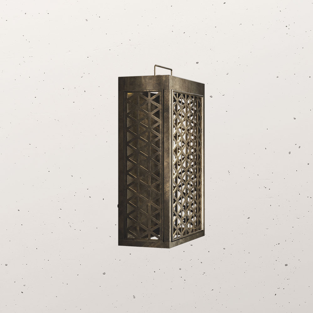 Grid wall lantern by Il Fanale