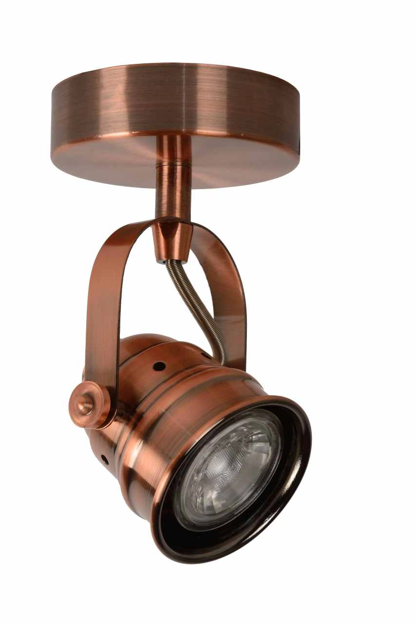 LU 77974/05/17 Lucide CIGAL - Ceiling spotlight - Ø 9 cm - LED - GU10 - 1x5W 2700K - Copper