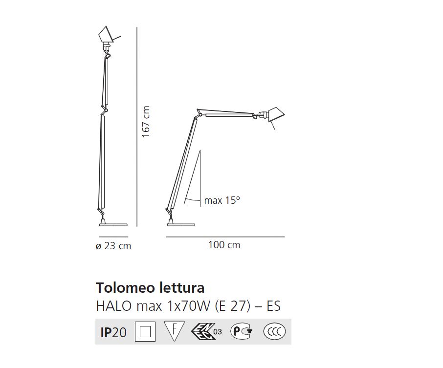Bekannte Designerleuchte TOLOMEO READING von Artemide