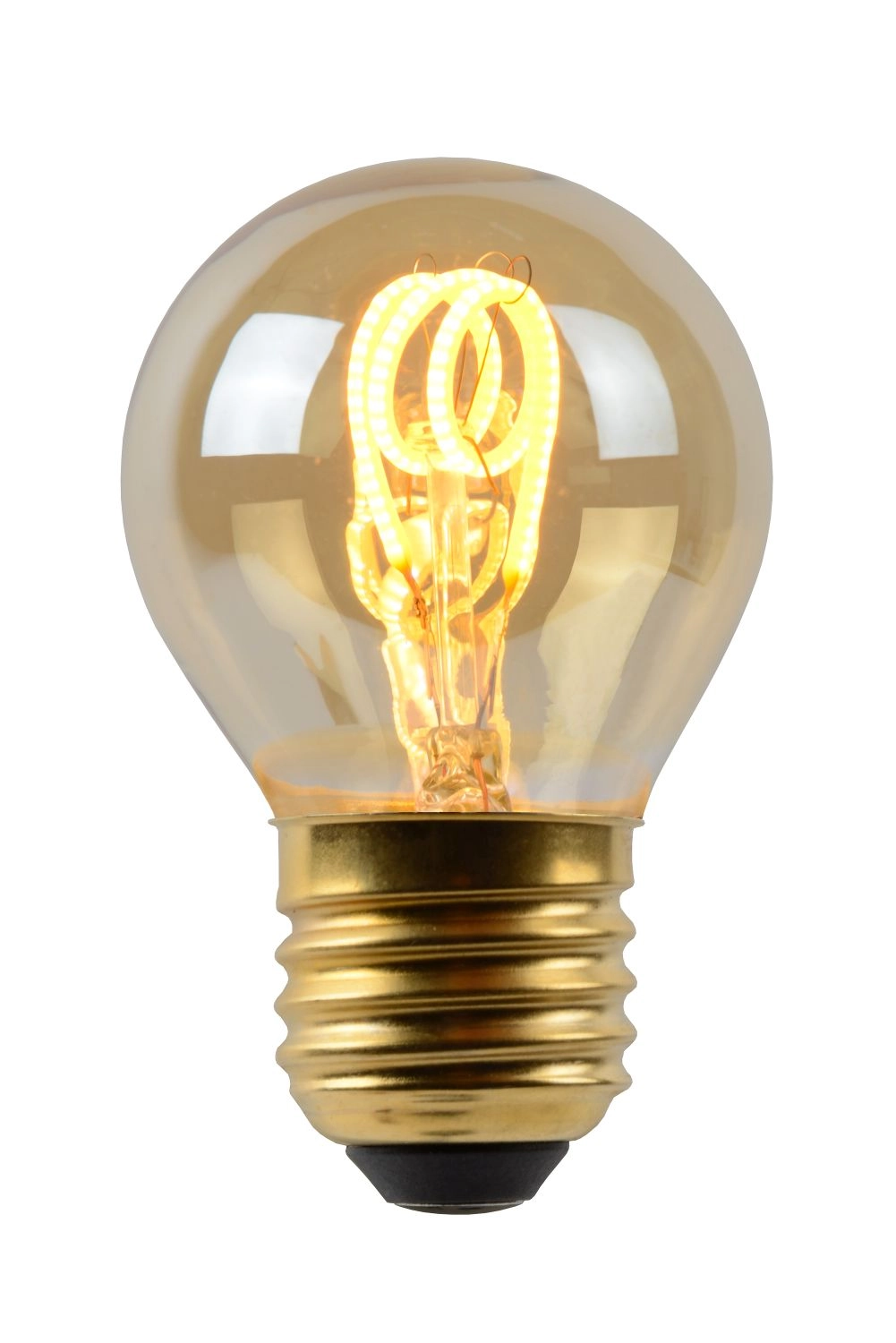 LU 49045/03/62 Lucide G45 - Filament bulb - Ø 4,5 cm - LED Dim. - E27 - 1x3W 2200K - Amber