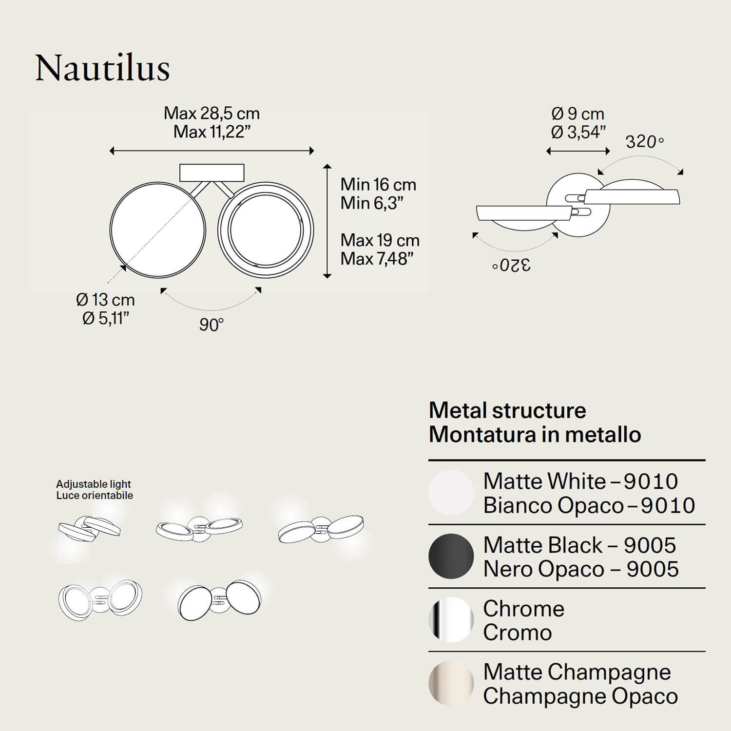 Nautilus LED Wandlampe von Lodes