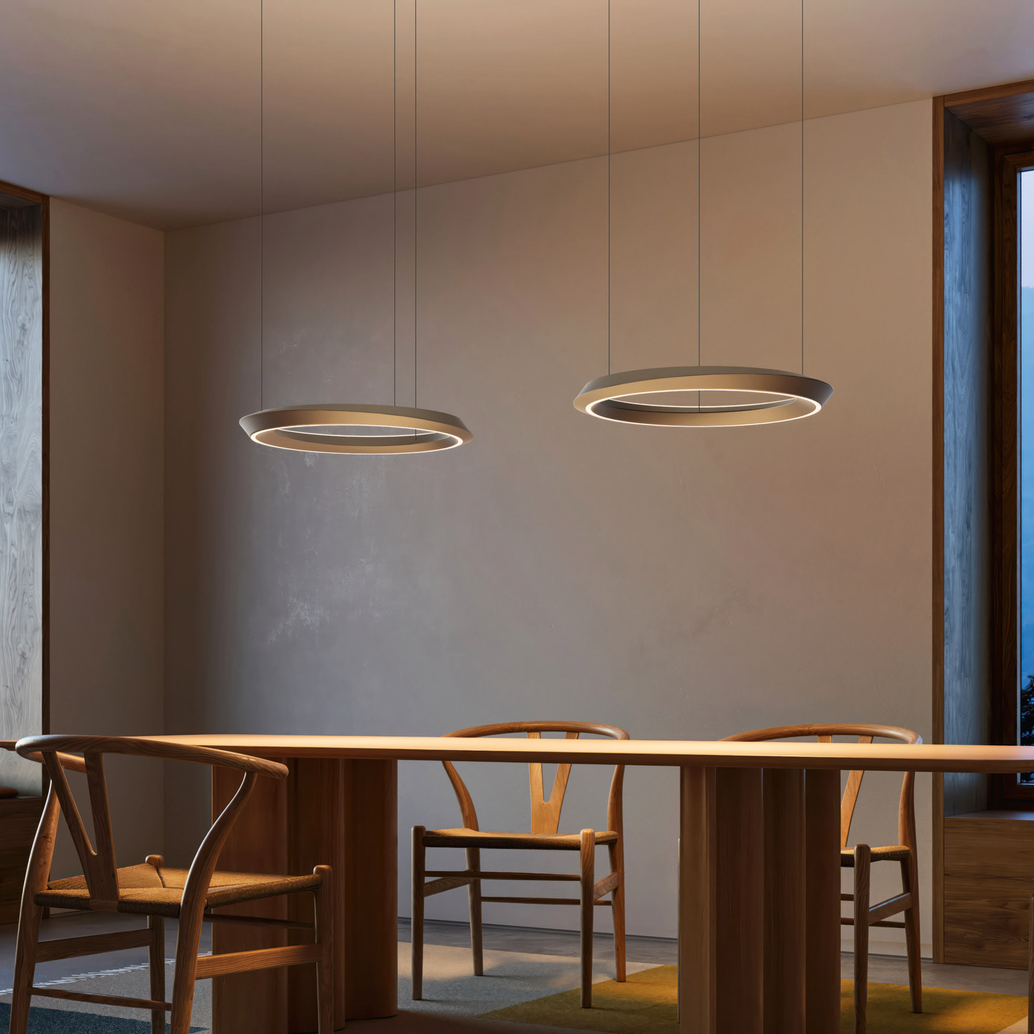Tidal fixed suspension lamp by Lodes