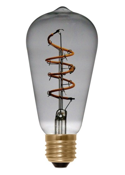 LED Rustica Curved Spirale grau Segula