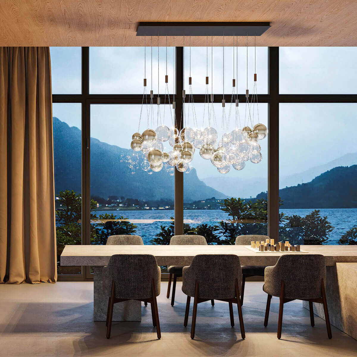 Random Pendellampe aus Glas von Lodes