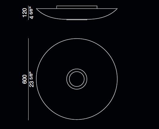 UFO 60 Wand- / - Deckenleuchte von Lika