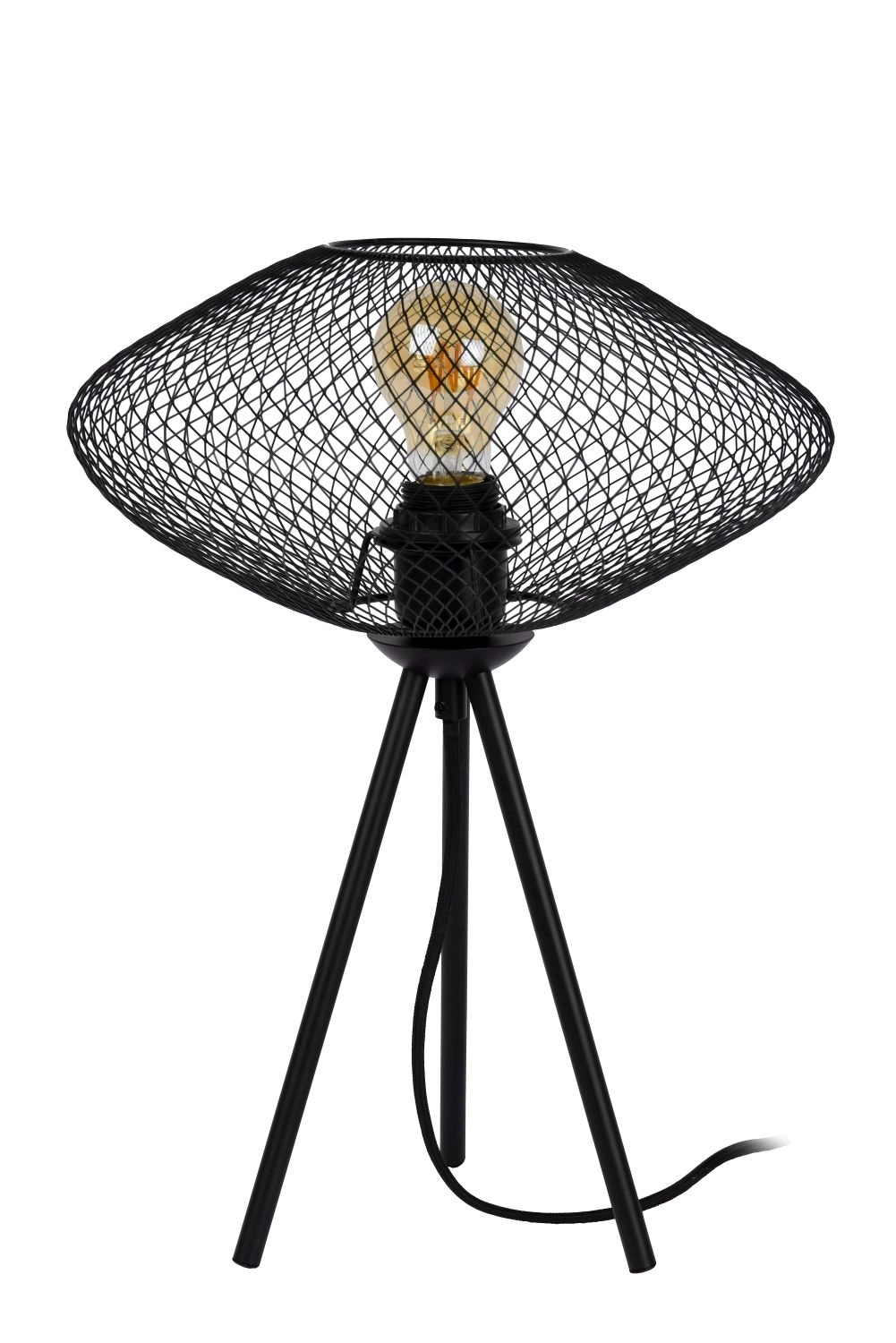 LU 21523/01/30 Lucide MESH - Table lamp - Ø 30 cm - 1xE27 - Black