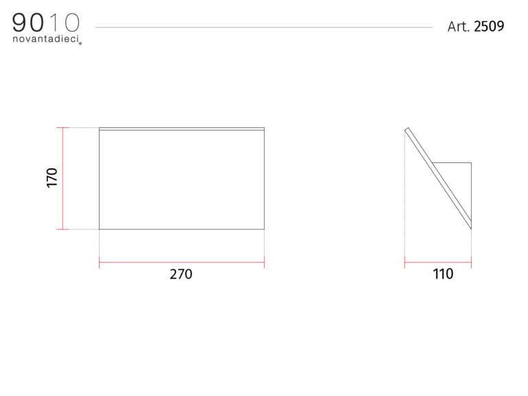 2509 LED Wandleuchte von 9010