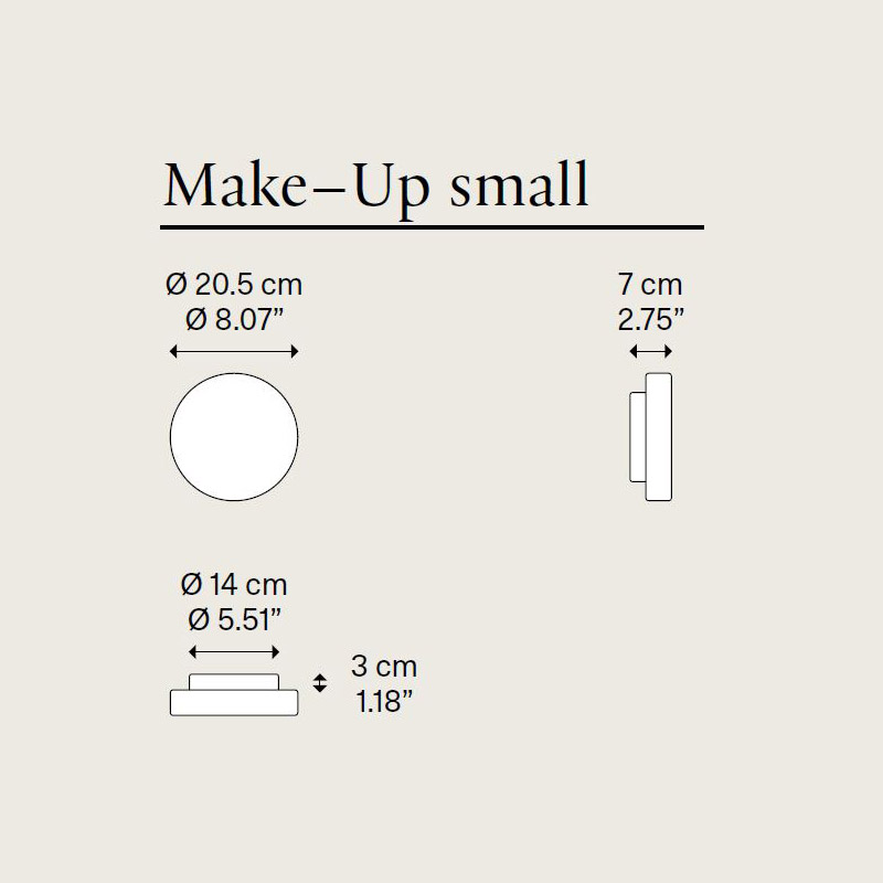 Make-Up Small LED lamp by Lodes