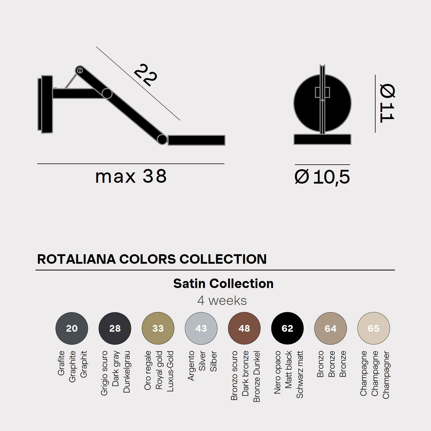 String W0 LED Wandlampe von Rotaliana