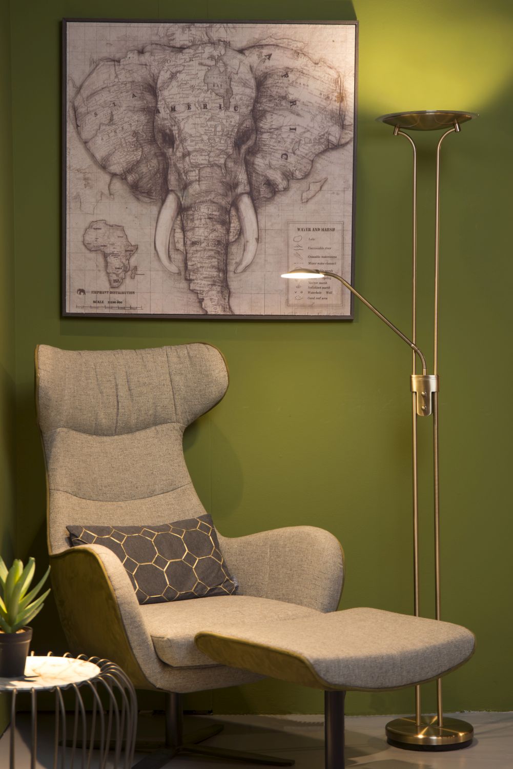 LU 19792/24/03 Lucide CHAMPION-LED - Floor reading lamp - LED Dim. - 3000K - Bronze