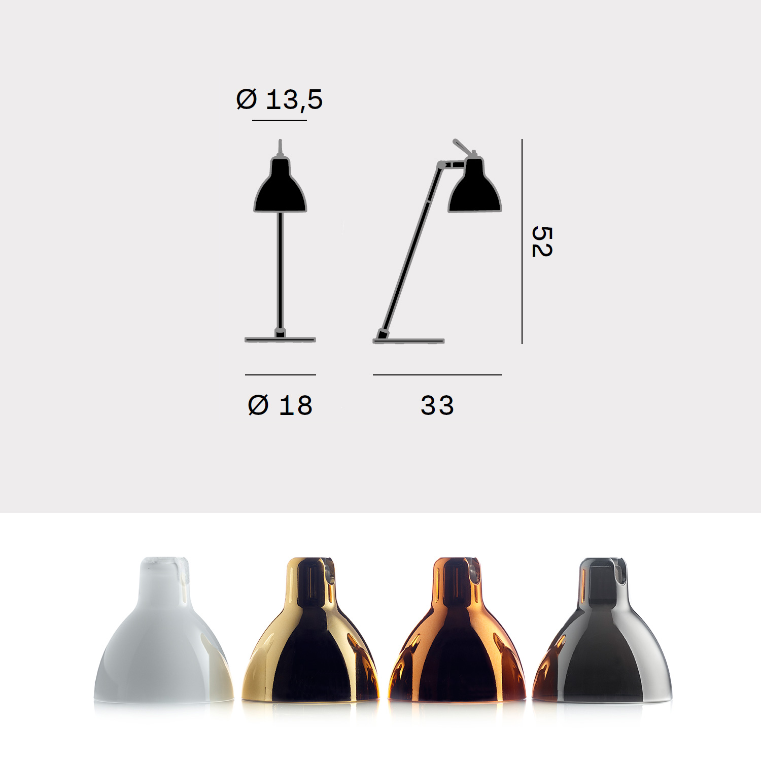 Luxy T0 Glam Tischlampe von Rotaliana