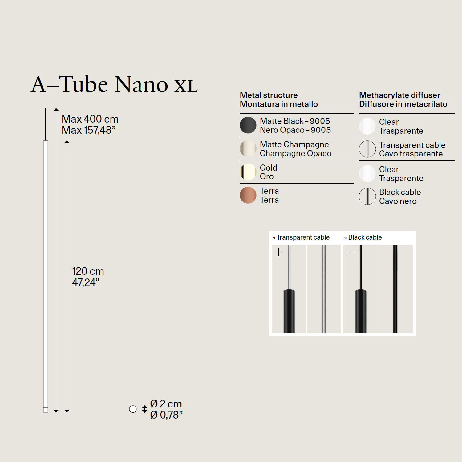 A-Tube Nano XL LED light by Lodes