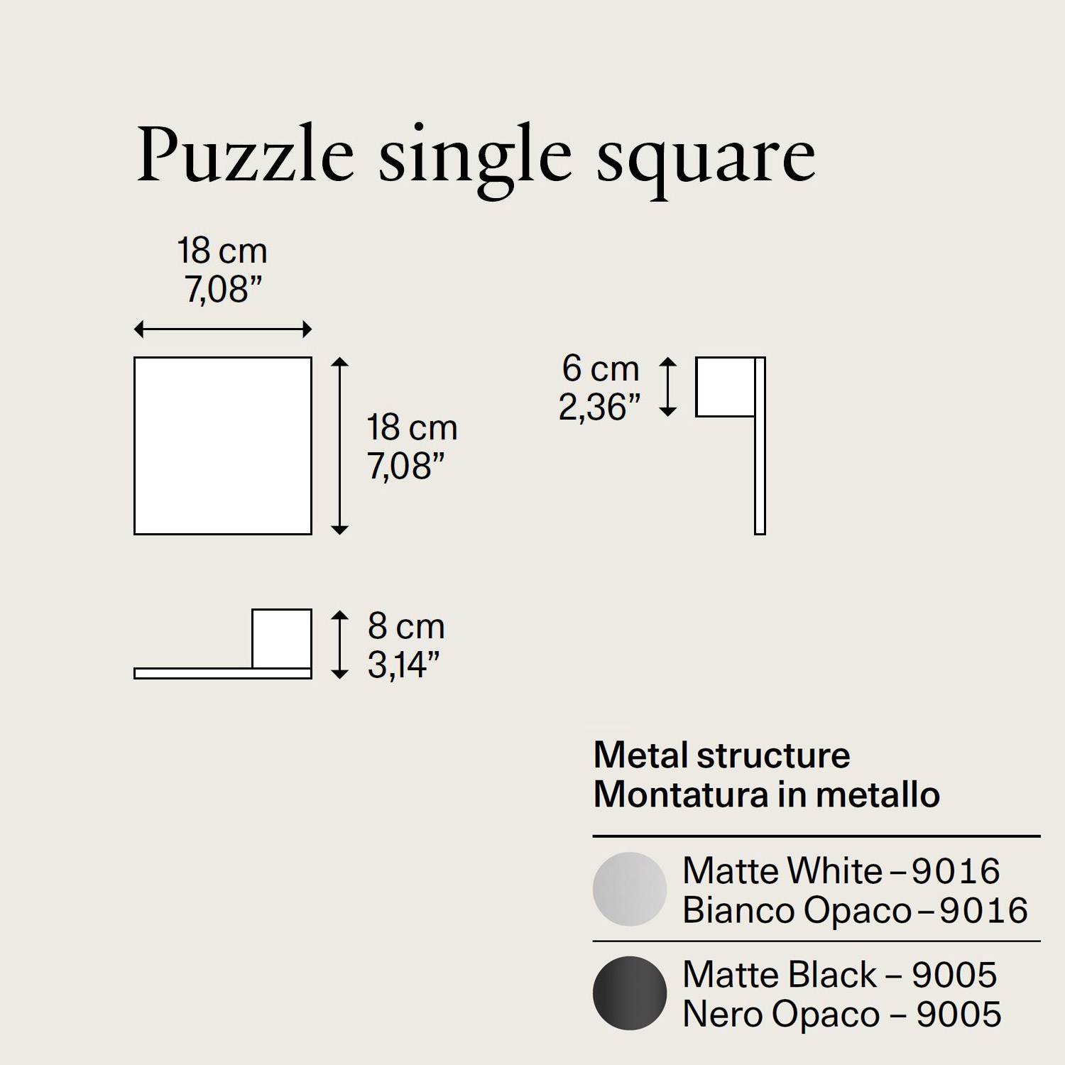 Puzzle Single Square Leuchte von Lodes