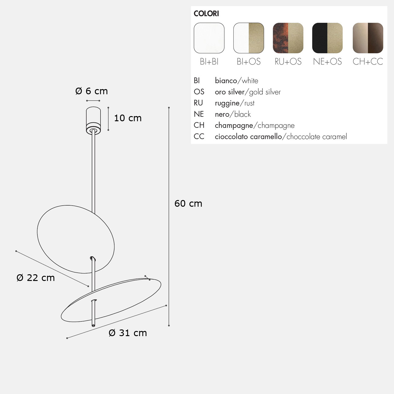 LUÀ 2C LED Designer Hängelampe von Icone