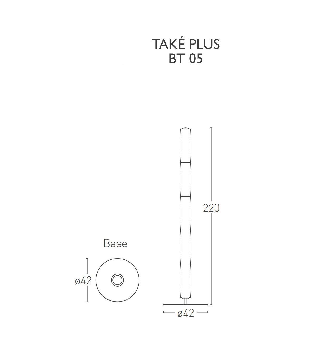 Takè Plus BT 05 Bodenleuchte von Lumen Center Italia