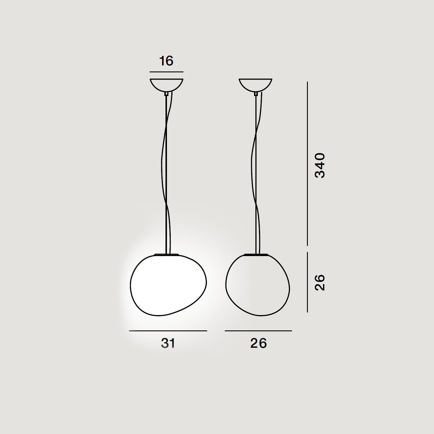 Designerhängelampe Gregg media von Foscarini