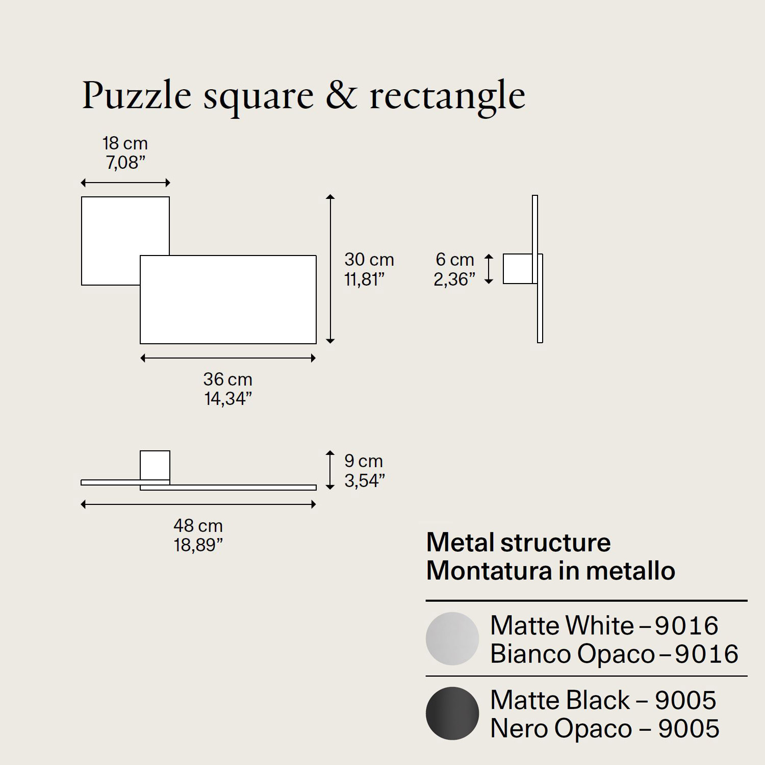 Puzzle Square and Rectangle by Lodes