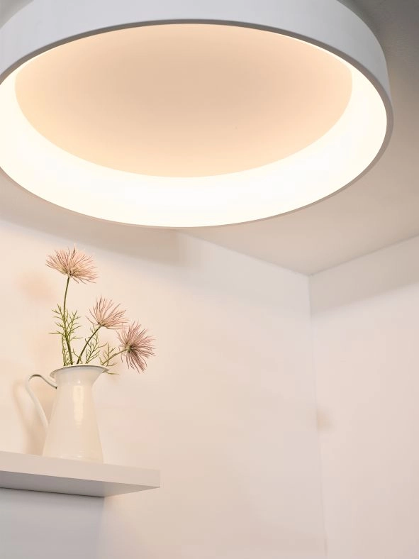 LU 46100/80/31 Lucide TALOWE LED - Flush ceiling light - Ø 80 cm - LED Dim. - 1x80W 3000K - White