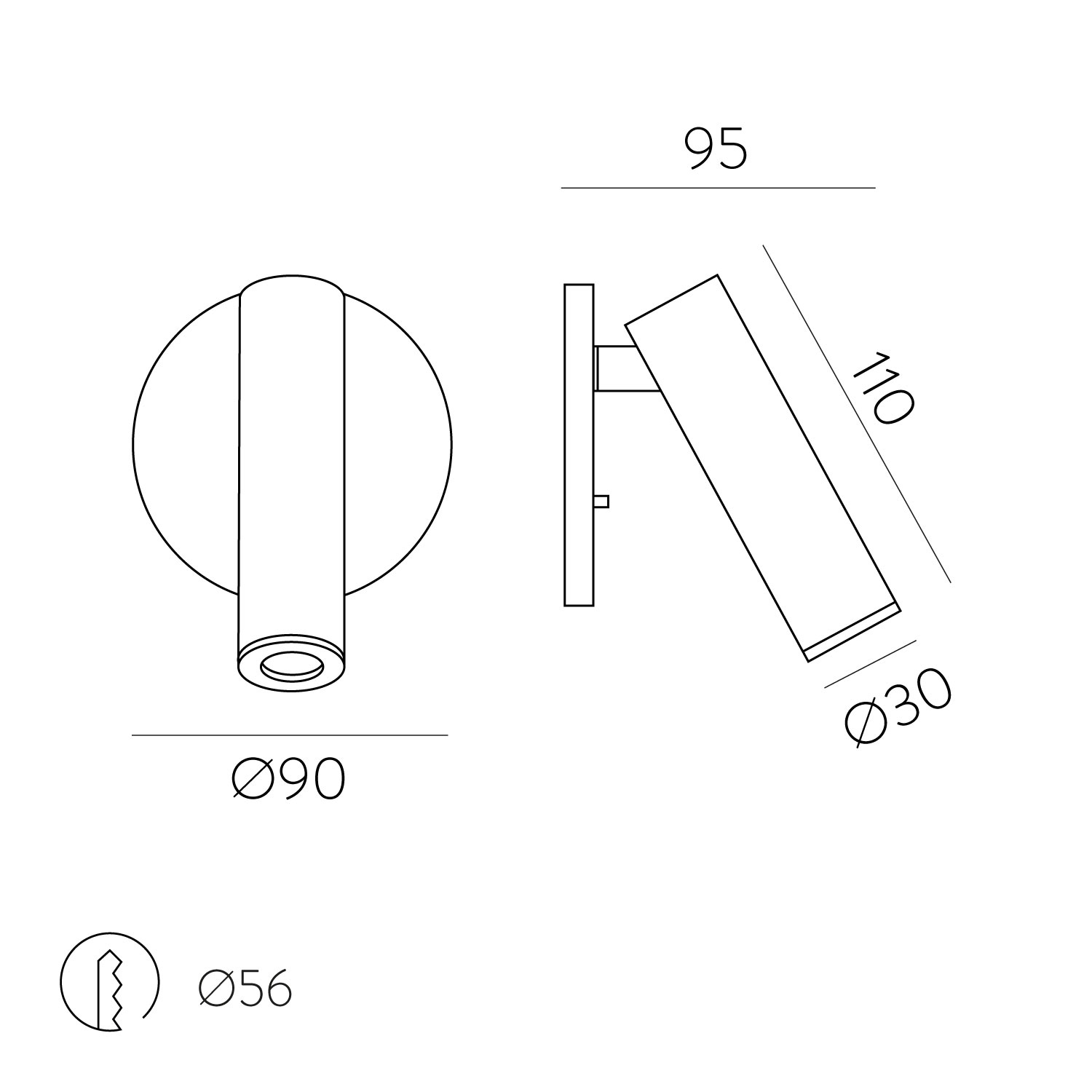 Atria recessed reading light by ACB