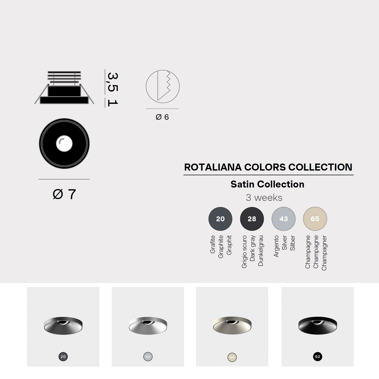 EYE R1 recessed spot by Rotaliana