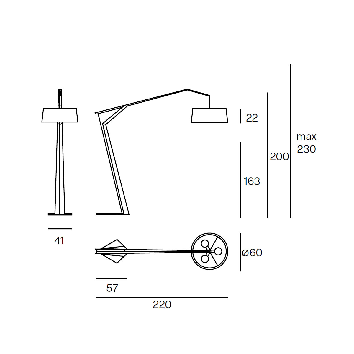 Gru Stehleuchte von Lumen Center Italia