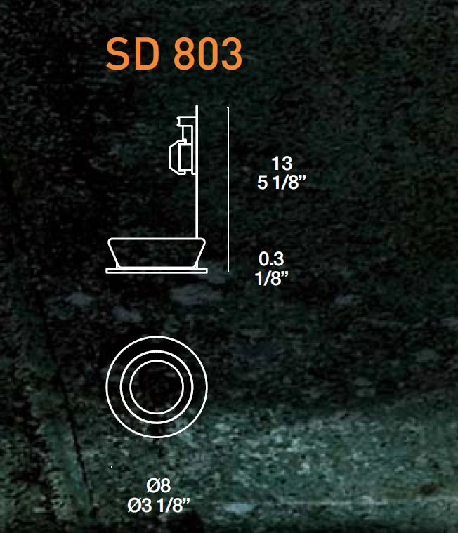 SD 803 Einbaustrahler von Leucos Maße
