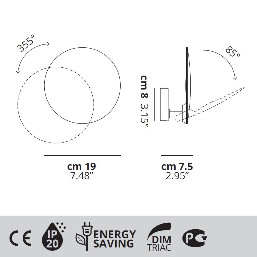 Puzzle Single Round LED Leuchte von Lodes