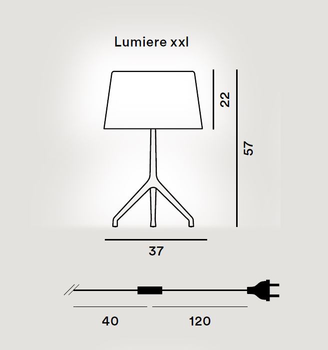 Lumiere XXL Designerlampe Tischleuchte Foscarini